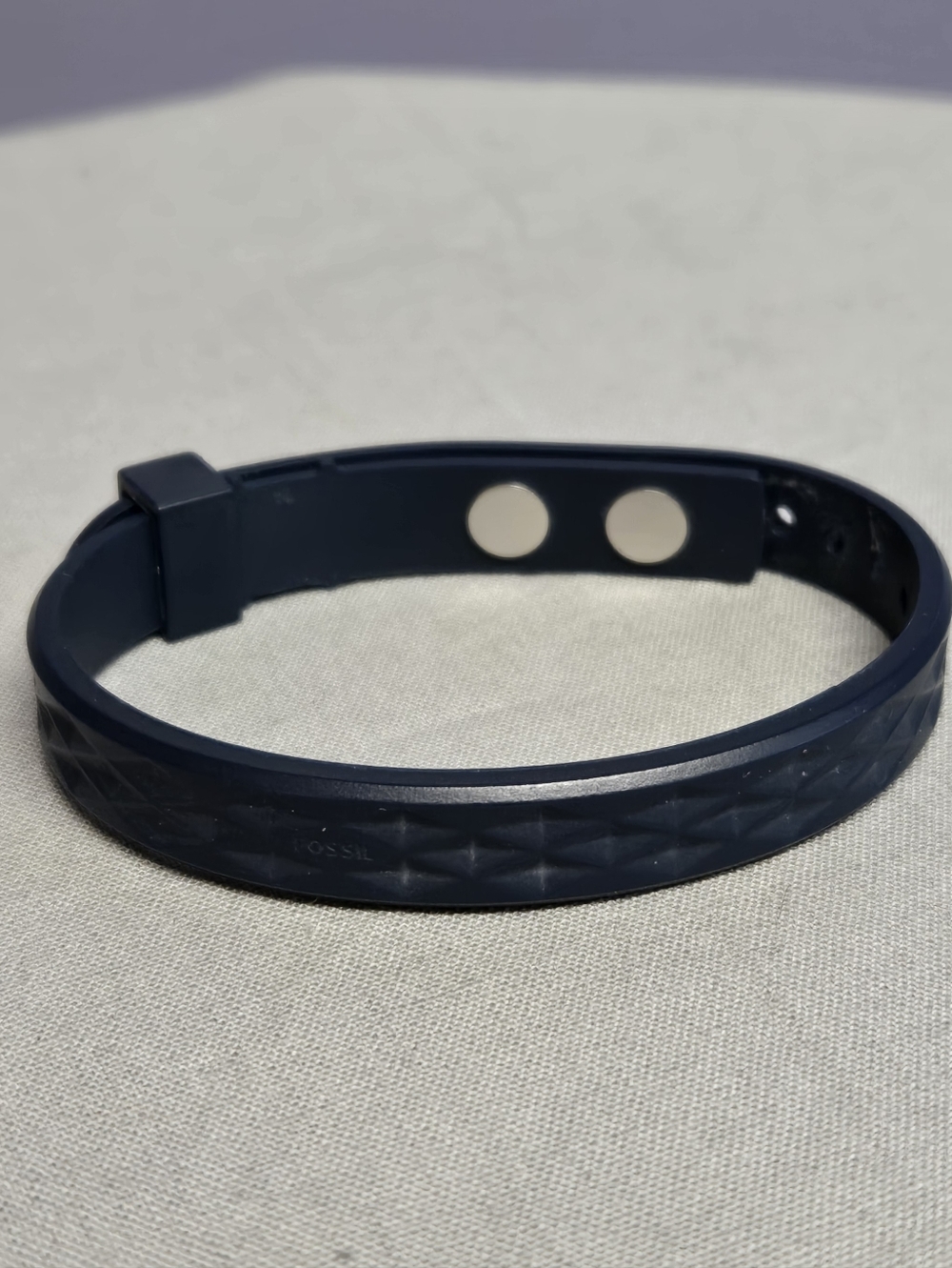 (3 for $10!) Fossil Navy Blue Silicone Adjustable Bracelet